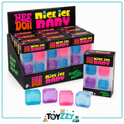 NeeDoh Nice Ice Baby multipack retail display and mini cubes