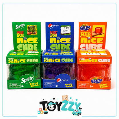 NeeDoh Nice Cube Sprite Pepsi and Fanta squishy cubes with packaging - Toyzzy