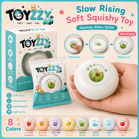 Toyzzy Mochi Squishy Toy collection in soft pastel colors